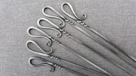 Hand Forged steel Shish Kebab Skewers are perfect for summer grilling