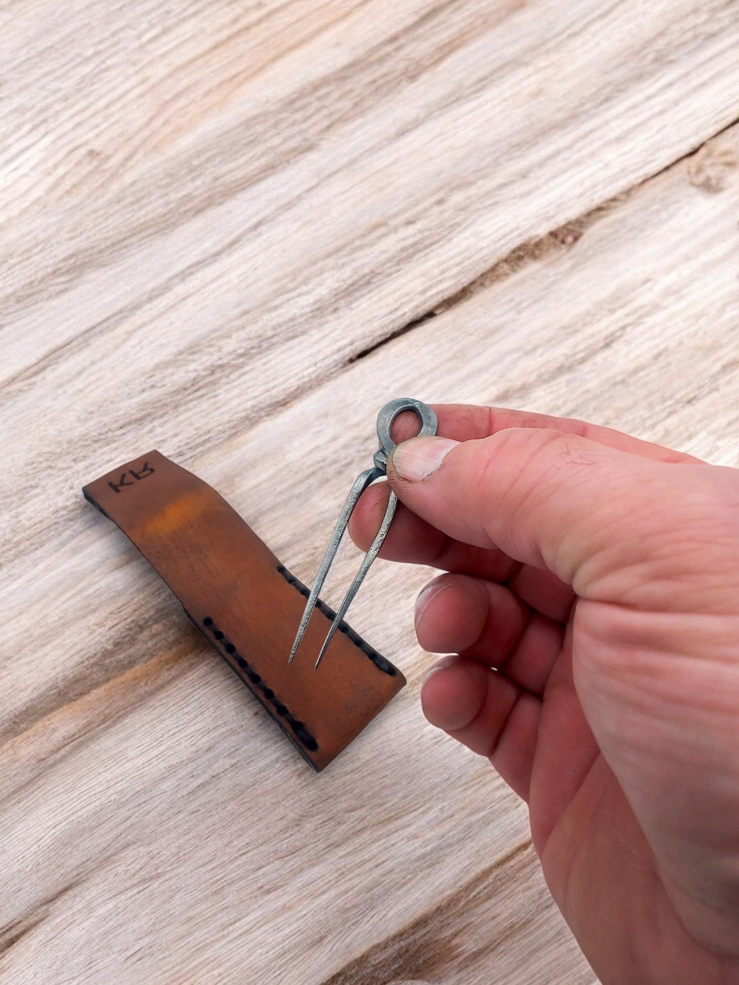 Cigar Pick and Leather Pocket Pouch - Personalizable Gift Set for Cigar Smoker - Cigar Nubber - Fork