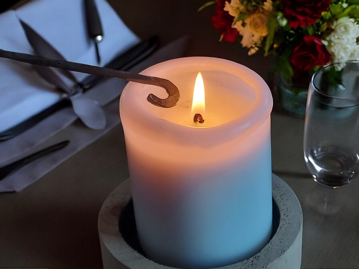 Candle Wick Dipper - Smokeless Candle snuffer - Hand Forged
