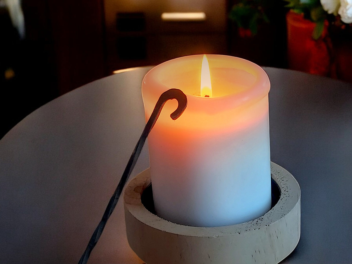 Candle Wick Dipper - Smokeless Candle snuffer - Hand Forged