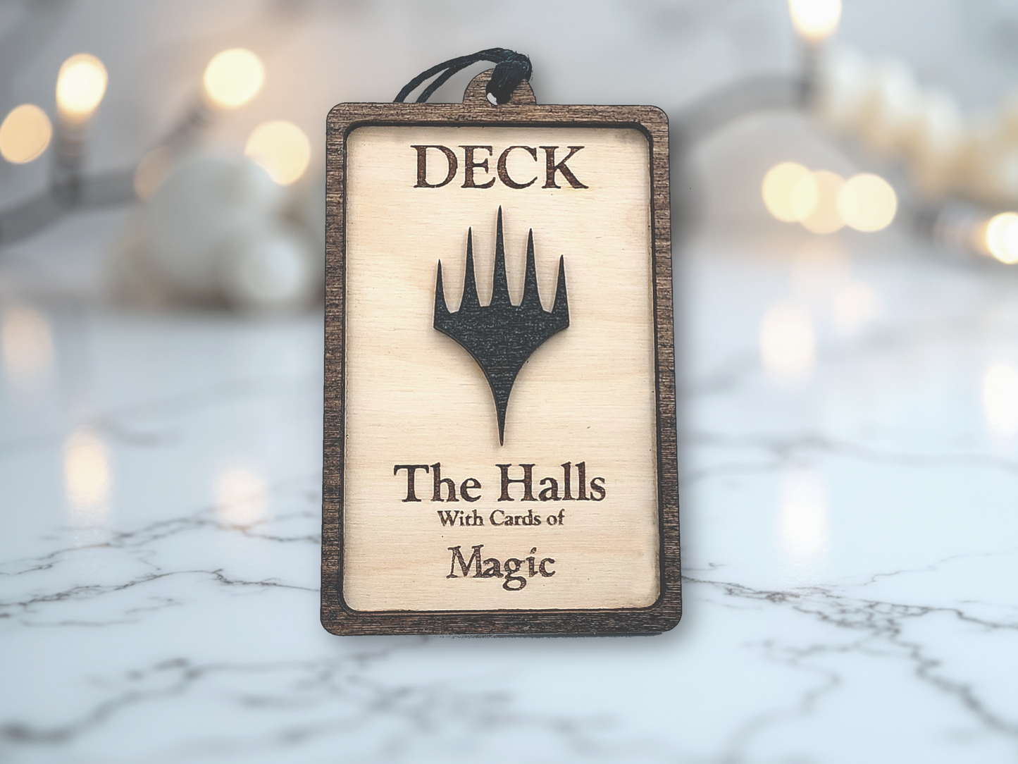 DECK The Halls with Cards of Magic! MTG Magic the Gathering themed Christmas Ornament - , Planeswalker Holiday Decoration
