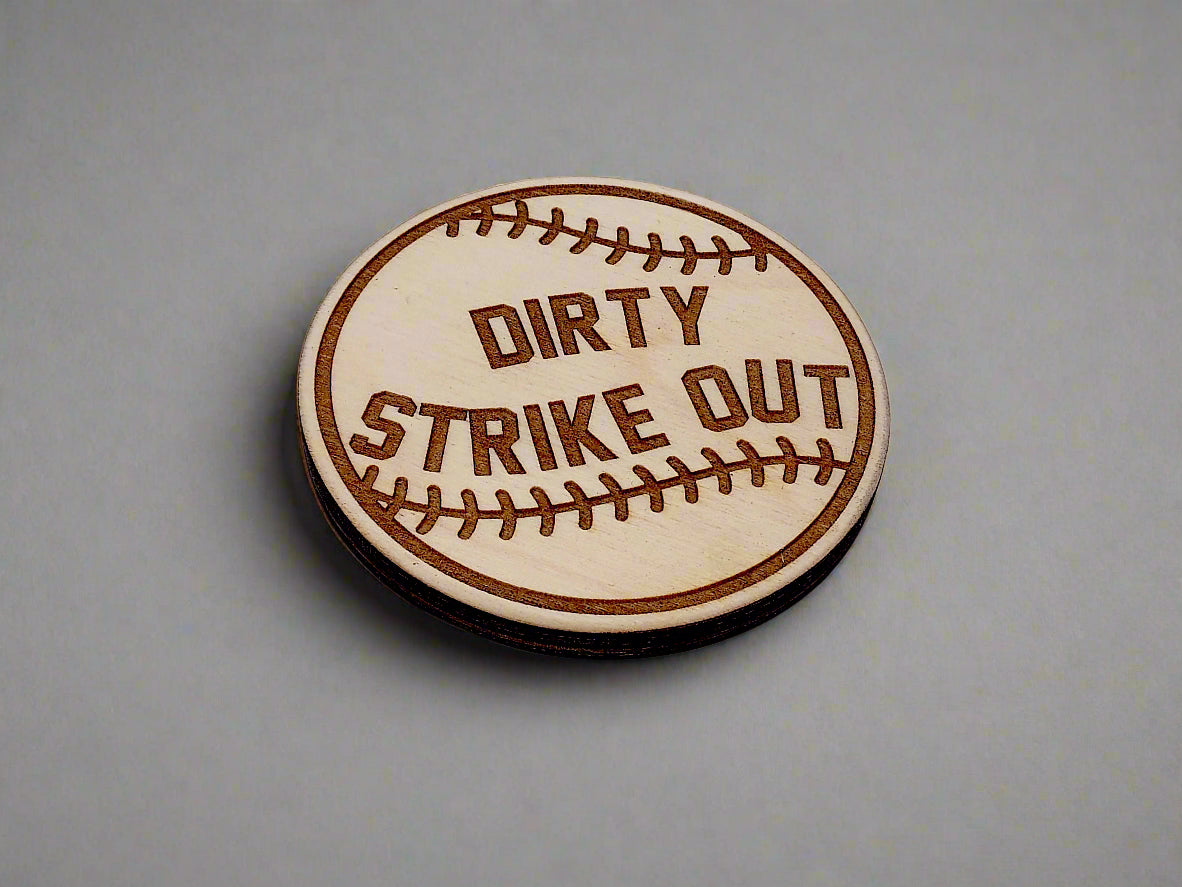Baseball Dishwasher Dirty/Clean Indicator Magnet – Handmade Birch Wood, Laser Engraved | Sports Gift for Him