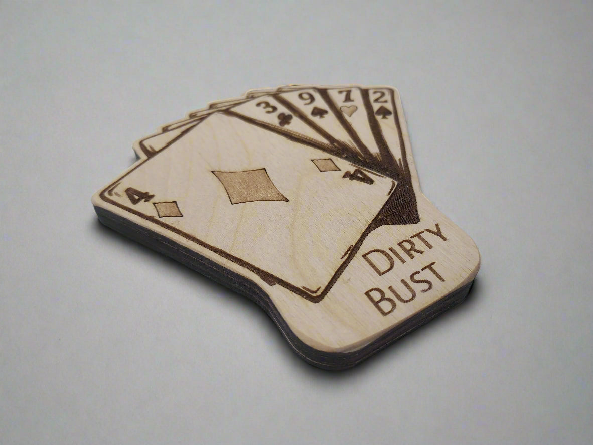Clean Flush / Dirty Bust Dishwasher Magnet – Two Sided Royal Flush Poker themed dishwasher magnet