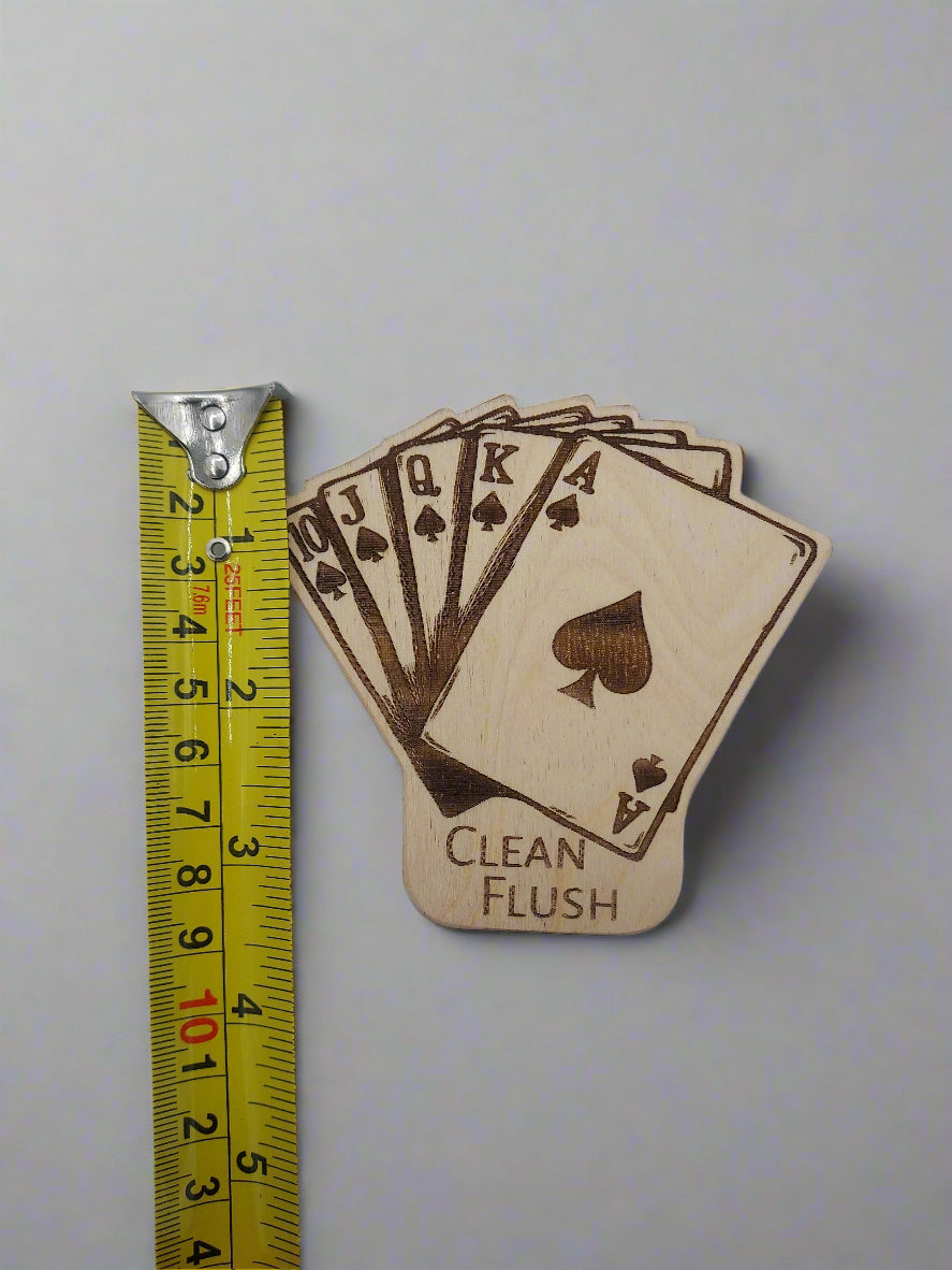 Clean Flush / Dirty Bust Dishwasher Magnet – Two Sided Royal Flush Poker themed dishwasher magnet