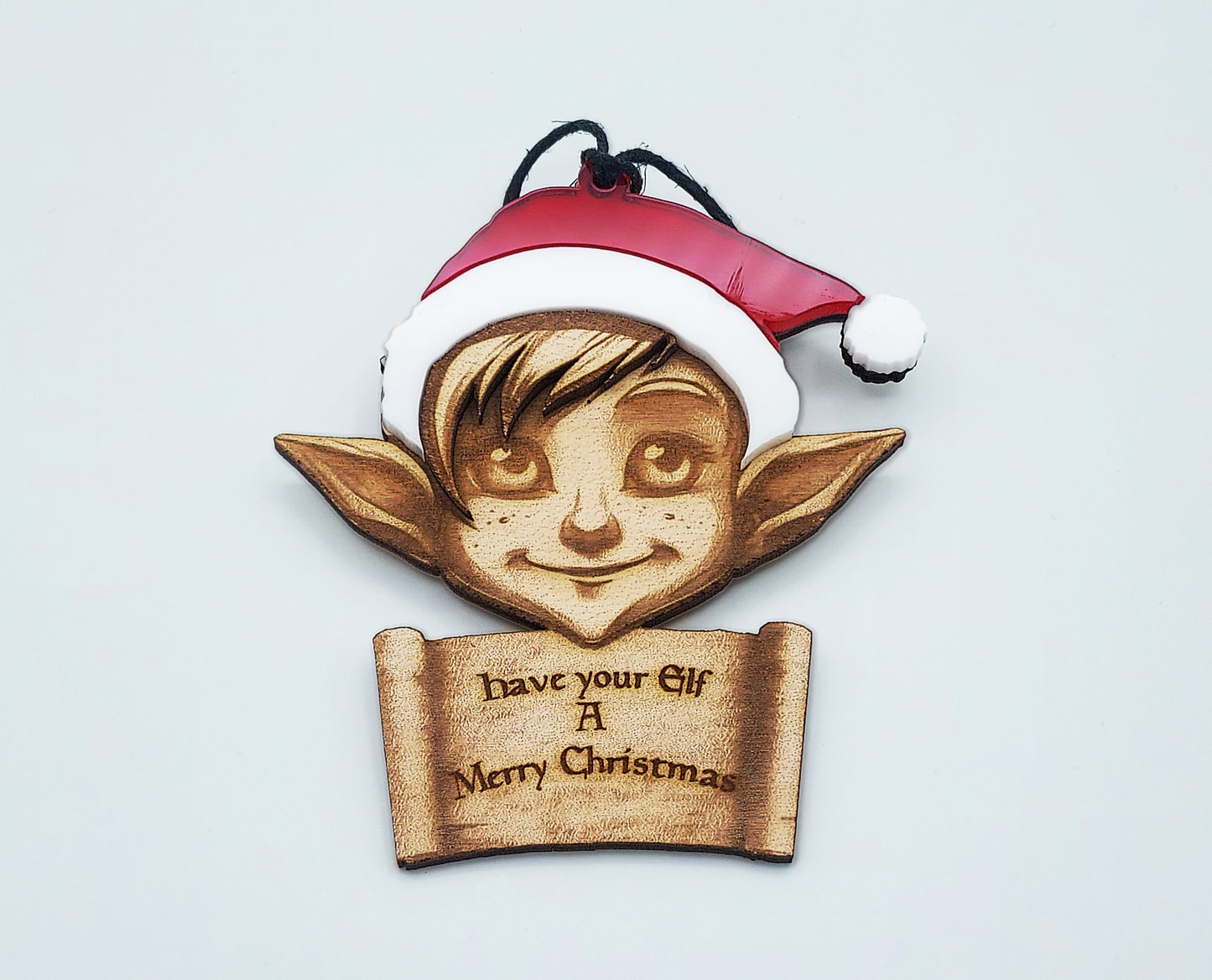 Have your Elf a Merry Christmas!   Christmas Ornament - Fantasy Elf, Dungeons and Dragons Elven themed Holiday Decoration