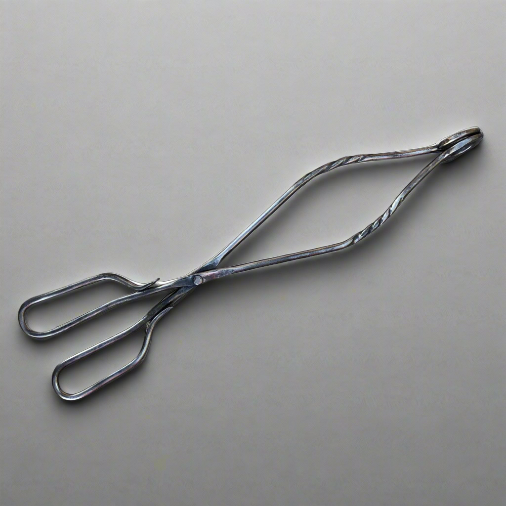 Hand-Forged Long Grill Tongs