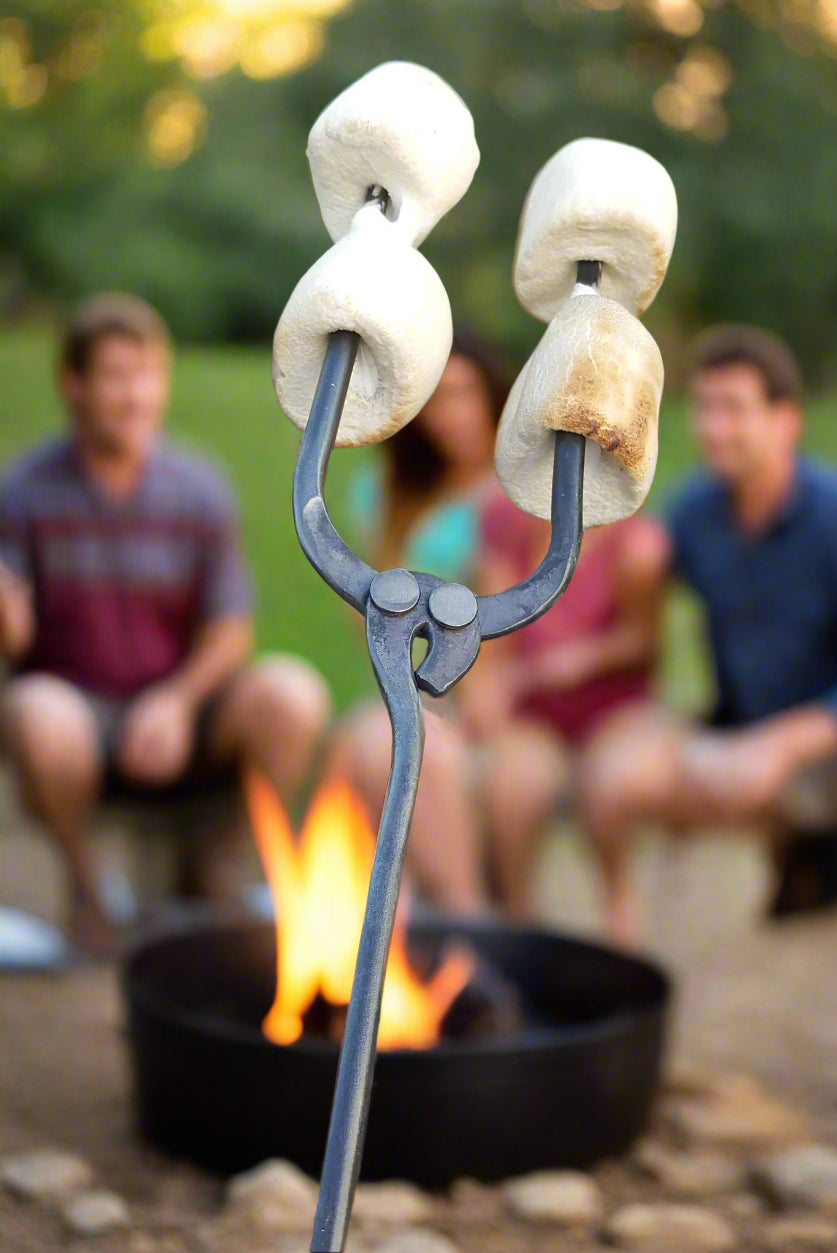 Roasting Fork for Campfire Weenie/Marshmallow - Hand Forged, BBQ Fork, Hot Dog Roaster, Roasting Stick
