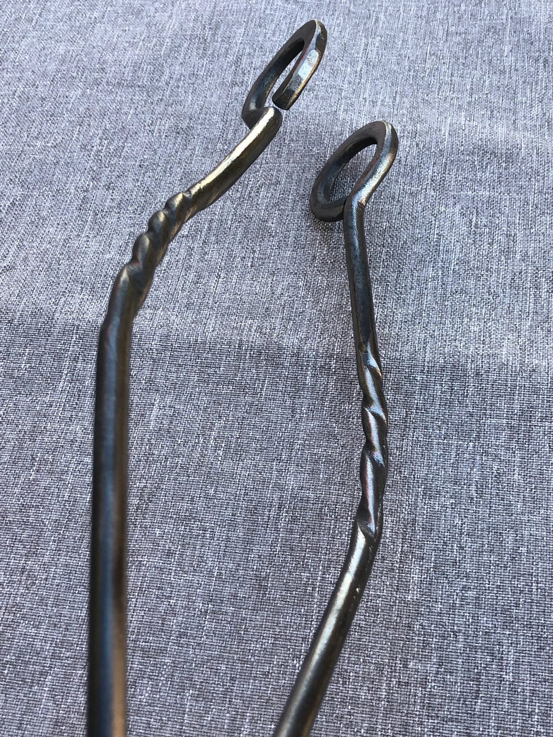 Hand-Forged Long Grill Tongs