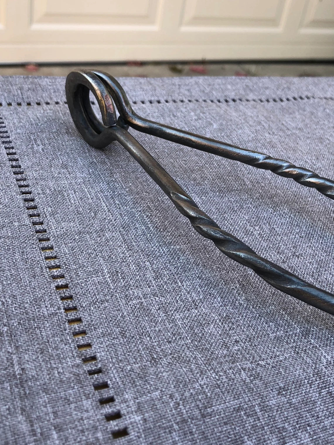 Hand-Forged Long Grill Tongs