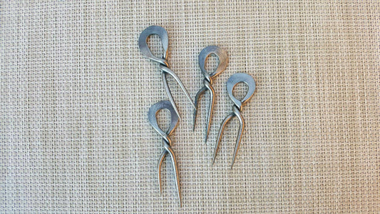 Corn Holders - Hand Forged (Set of 4 holders), Metal Corn Holders, Steel Corn Holders, Sturdy Corn Holders