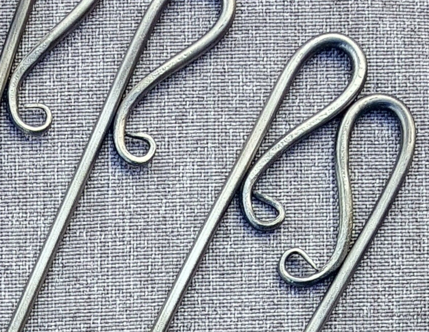 Metal Shish Kabob Skewer Set Classic Essential Loop series, Kebab skewers, 1/8" round steel, Hand Forged, metal skewers, BBQ skewers, Grill