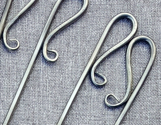 Metal Shish Kabob Skewer Set Classic Essential Loop series, Kebab skewers, 1/8" round steel, Hand Forged, metal skewers, BBQ skewers, Grill