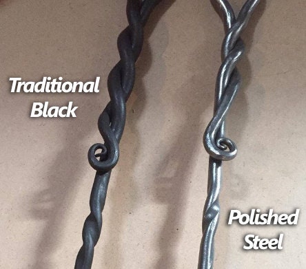 The Grill Master Set with BBQ Fork, Spatula, and 6 Shish Kabob skewers - Hand Forged, Iron Grill Tools, Grill Utensils, Grilling Gifts