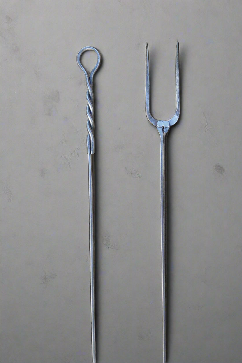 Roasting Fork for Campfire Weenie/Marshmallow - Hand Forged, BBQ Fork, Hot Dog Roaster, Roasting Stick
