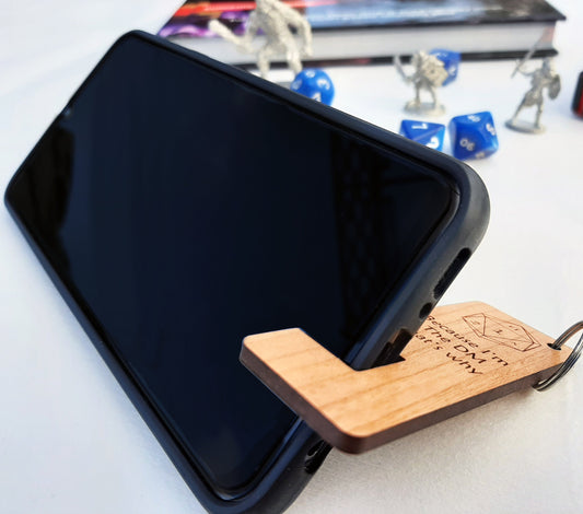 Phone Stand Dungeons and Dragons - Wooden Engraved DM Dungeon Master Keyring Gamer accessory D&D