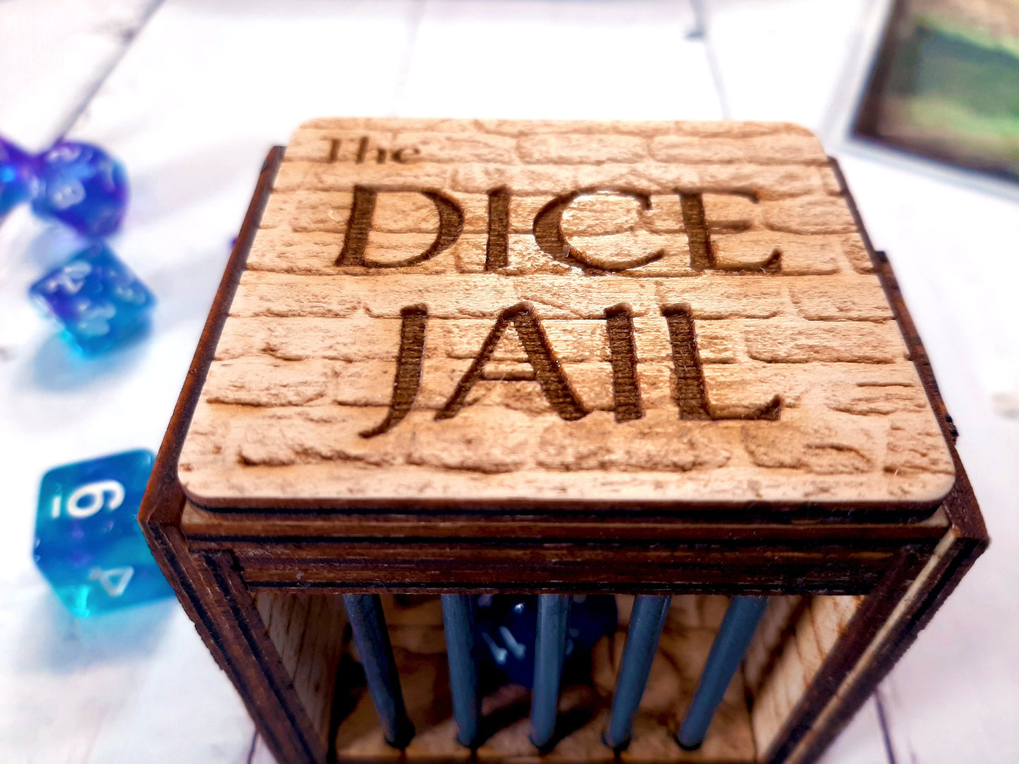 Dice Jail - Role Playing Tabletop Game Accessory with Steel Bars- Dungeons and Dragons gift - Dice Purgatory - D&D