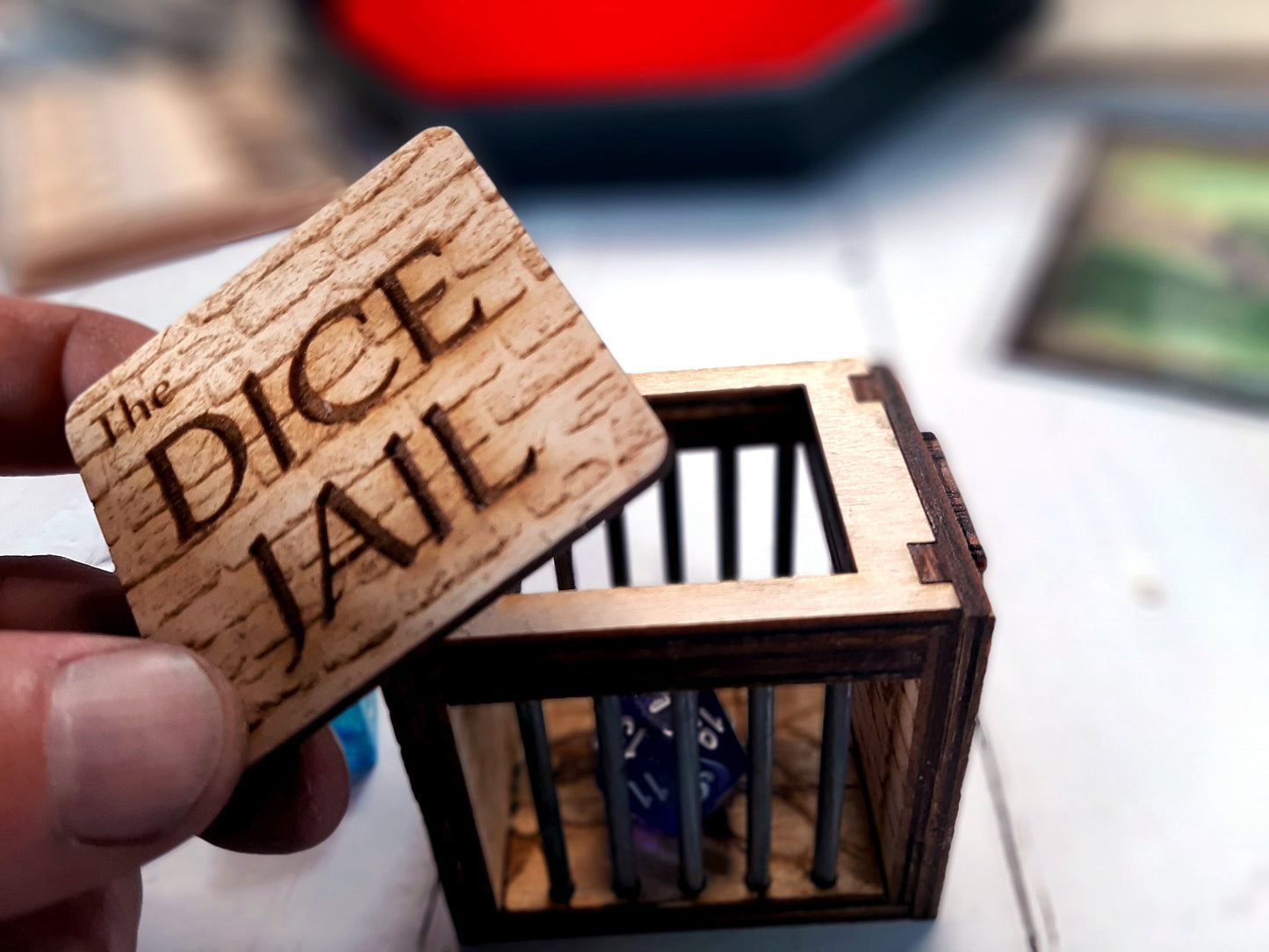 Dice Jail - Role Playing Tabletop Game Accessory with Steel Bars- Dungeons and Dragons gift - Dice Purgatory - D&D