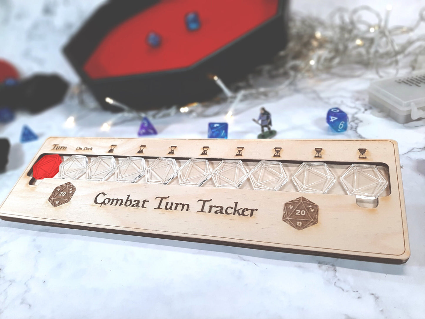 Combat Turn Tracker 10 - Tabletop - for D&D and Other Tabletop RPG Games