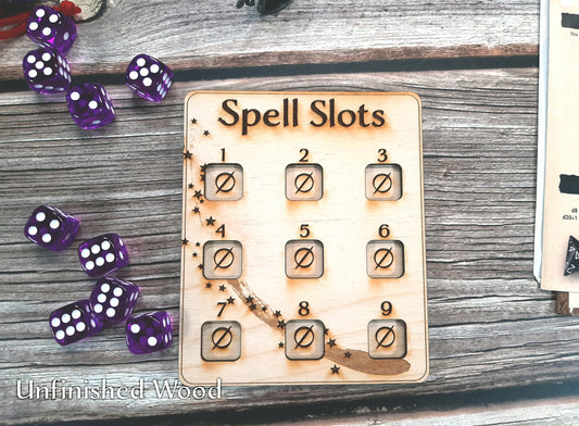 Spell Slot Tracker - RPG Game accessory for spell casting classes - D&D