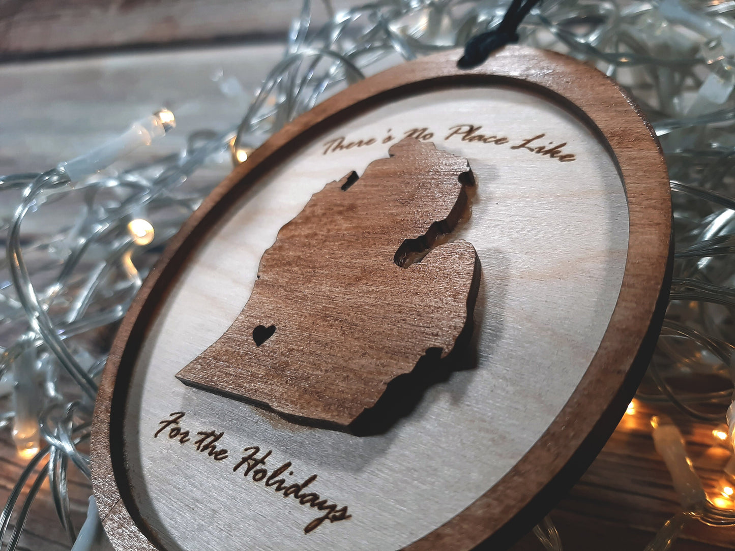 No Place Like (Your State) for the Holidays - Personalizable State Christmas Ornament Decoration