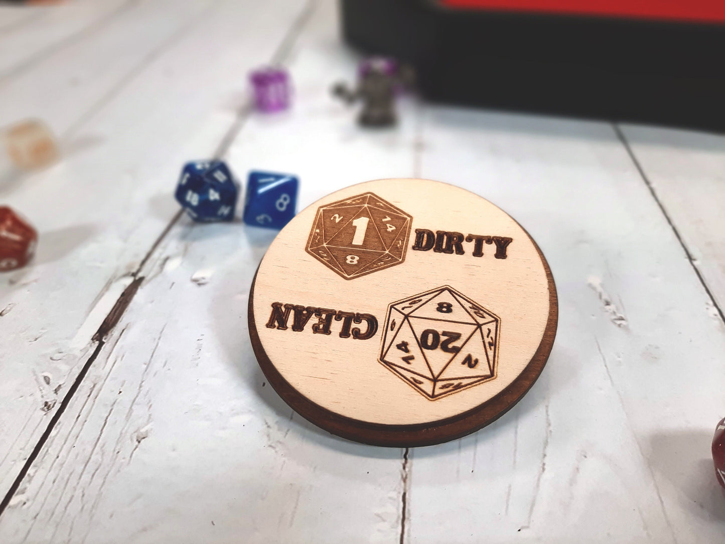 Dishwasher Dirty/Clean magnet indicator - D&D D20 role playing themed dish magnet