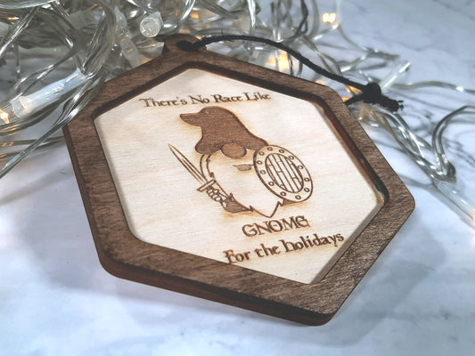 No Race like Gnome for the Holidays - Role-playing game RPG Tabletop Gaming Christmas Ornament Holiday Decoration