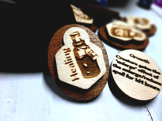 Potion Token set (16 tokens) - Common and Uncommon - D&D, Dungeons and Dragons 5e accessory RPG tabletop Dungeon Master's tool