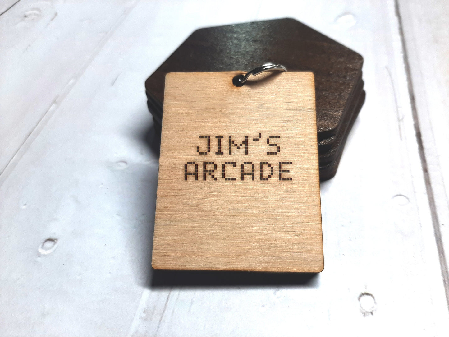 INSERT COIN - Retro Arcade keychain 80s 90s nostalgia coin op gamer accessory