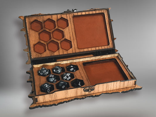 Premium Hero's Dice Box/Book Box - Gaming accessory, Dice Tray, Dice container for Dungeons and Dragons and other Role Playing Games