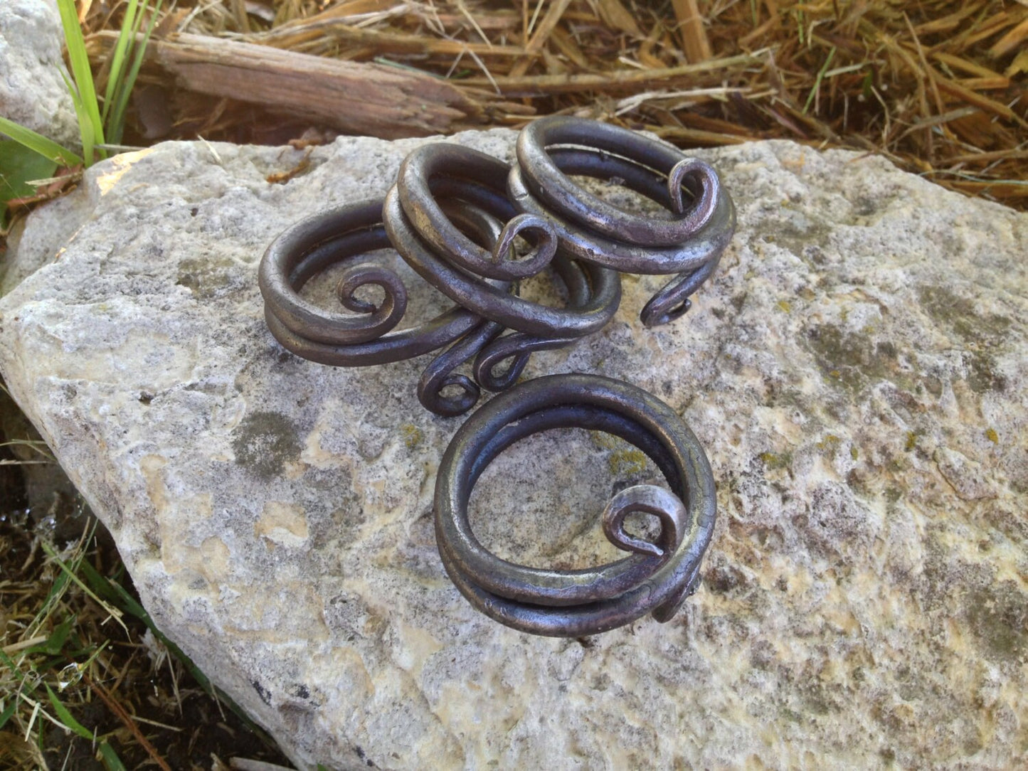 Napkin Rings - Hand Forged - Metal Napkin Rings, Thanksgiving Table Decor, Handmade Napkin Rings, Christmas, Setting