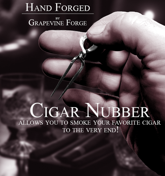Cigar Holders - Hand Forged (Set of 2) Metal , Steel Cigar Nubber, Sturdy Cigar Holders, Cigar Picks, Stogie Pick, Stogie Stick, Fork