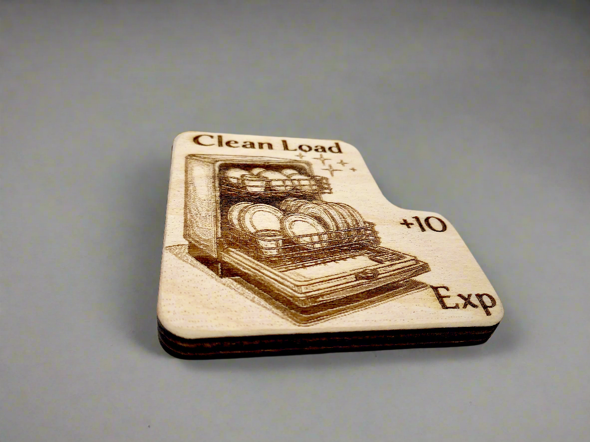 D&D Inspired Dishwasher Magnet – Dirty Clean Mimic Sign | Funny RPG Kitchen Decor