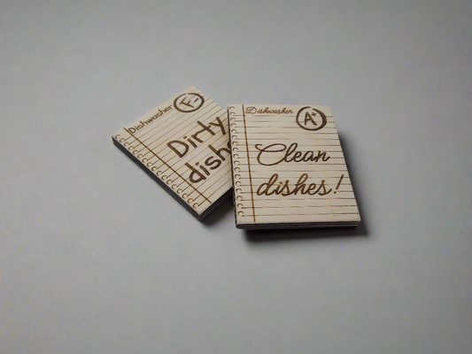 Teacher Dishwasher Magnet – Dirty/Clean Graded Notebook Paper Sign | Funny Teacher Gift