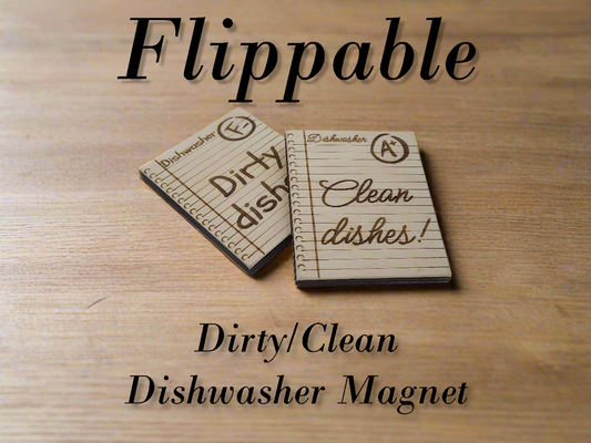 Teacher Dishwasher Magnet – Dirty/Clean Graded Notebook Paper Sign | Funny Teacher Gift