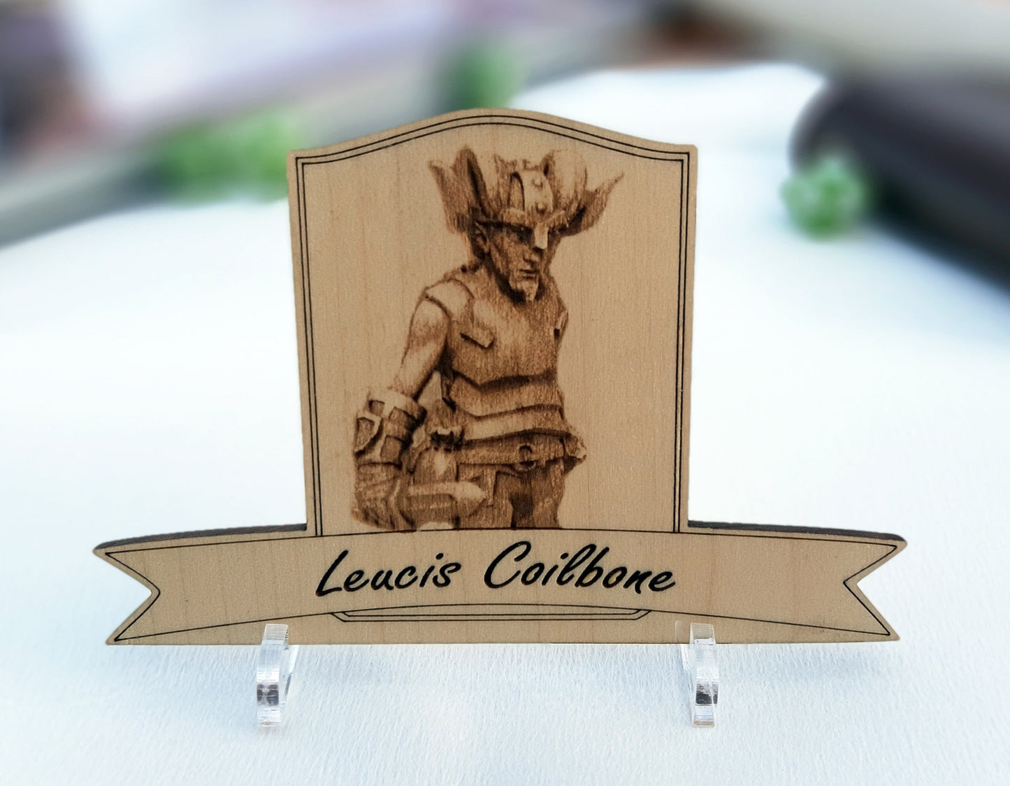 Table Topper - Custom Personalized Role Playing Character Stand-Up Wooden Portrait