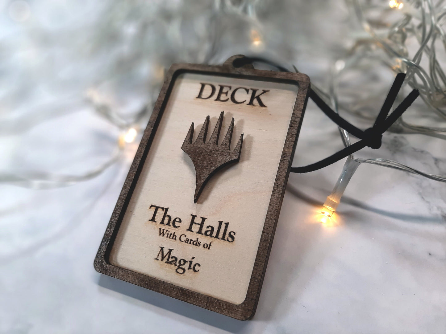 DECK The Halls with Cards of Magic! MTG Magic the Gathering themed Christmas Ornament - , Planeswalker Holiday Decoration