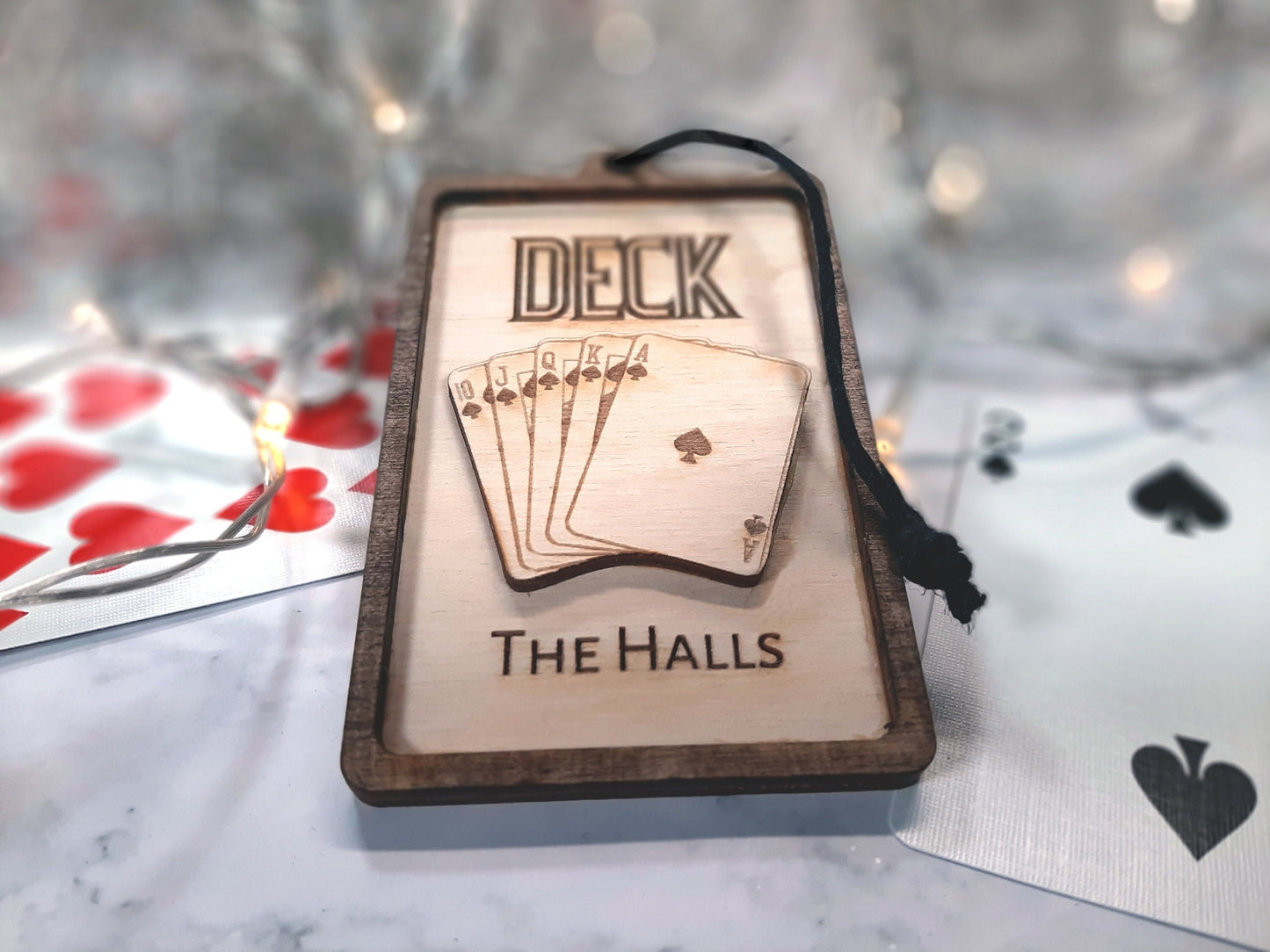 DECK The Halls - Christmas Ornament - Playing Cards Holiday Decoration