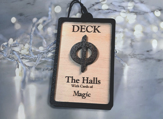 DECK The Halls with Cards of Magic! MTG Magic the Gathering themed Christmas Ornament - , Phyrexia Holiday Decoration
