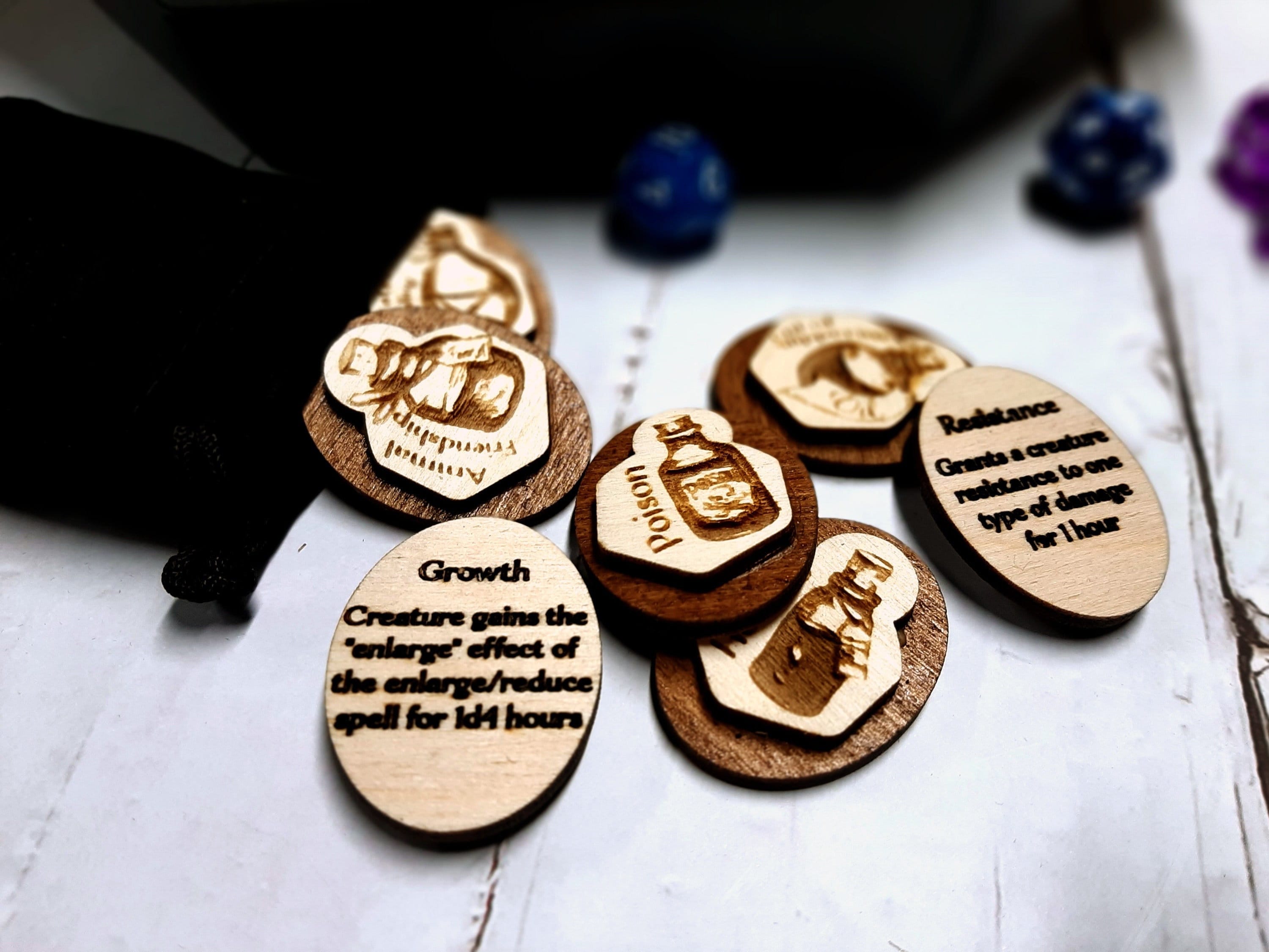 Potion Token set (16 tokens) - Common and Uncommon - D&D, Dungeons and ...