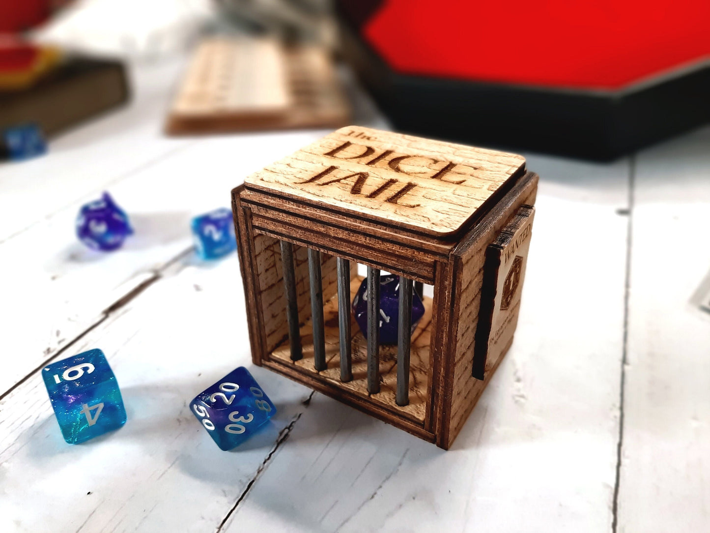 Dice Jail - Role Playing Tabletop Game Accessory with Steel Bars- Dungeons and Dragons gift - Dice Purgatory - D&D