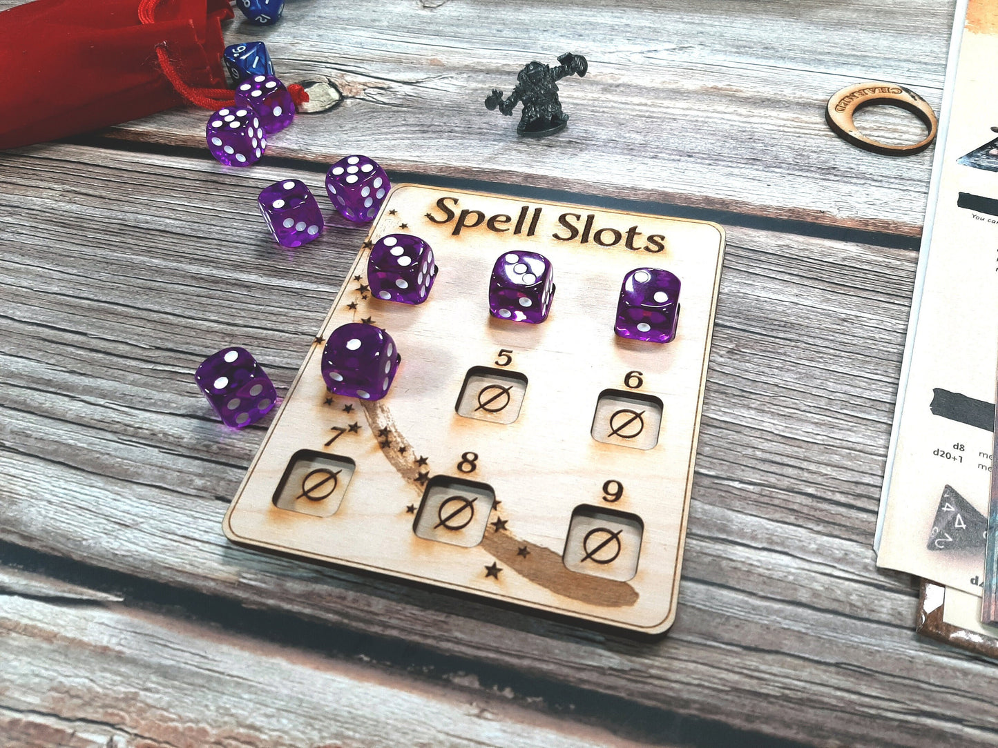 Spell Slot Tracker - RPG Game accessory for spell casting classes - D&D